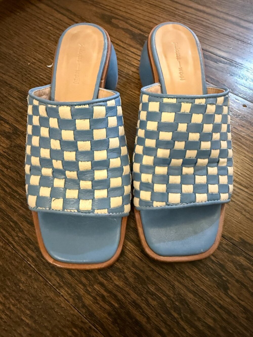 Paloma Wool Chess Sandal Blue/White Size 8 - Picture 6 of 8
